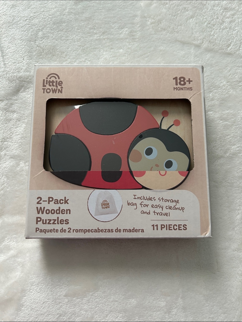 Red & Black Ladybug Wooden Puzzle - 11 Piece Set